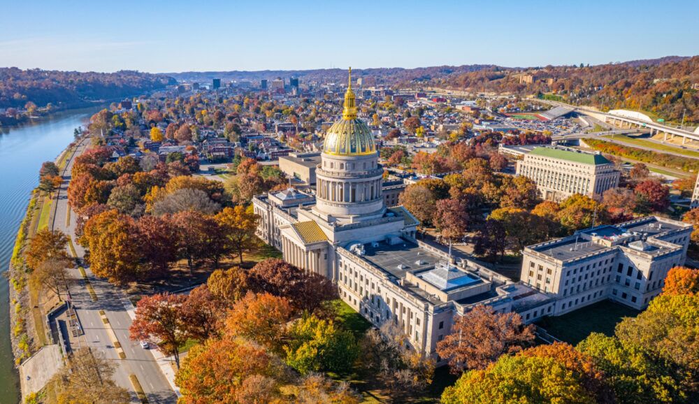 The West Virginia State Capitol in Charleston, WV
